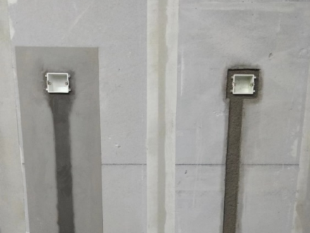 二结构阶段：线管槽二次修补、挂网